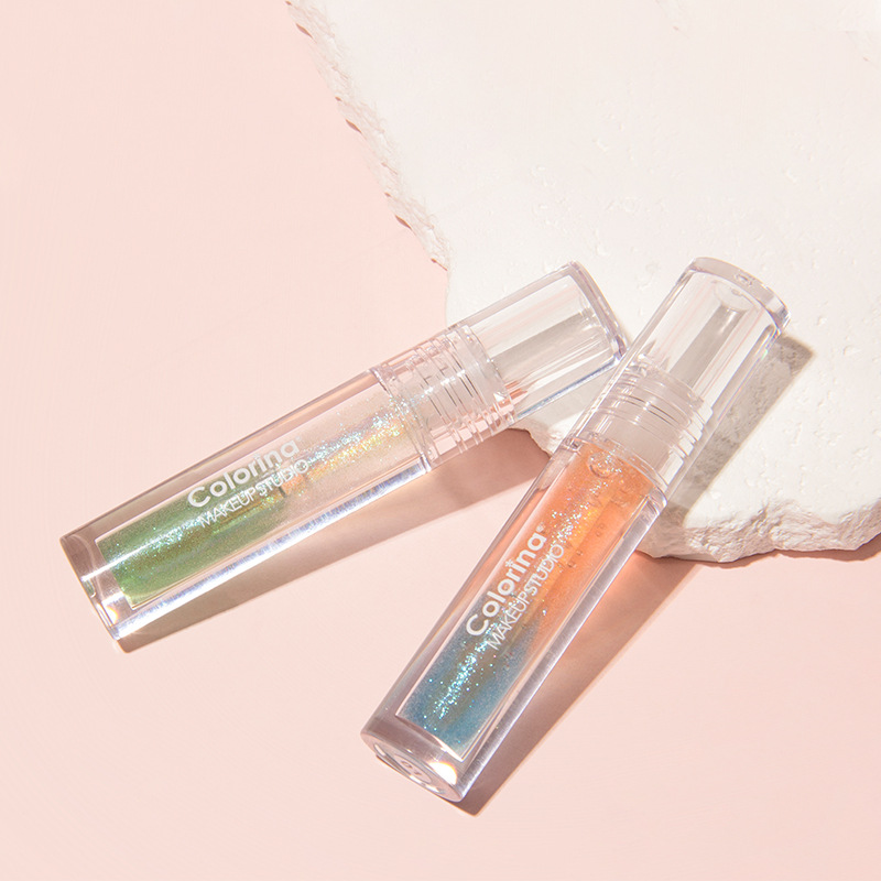 Customized Two-Color Lip Gloss Mirror Light Lip Gloss Mirror Water Gloss Glass Lip Glaze Moisturizing Transparent Jelly Lip Wholesale
