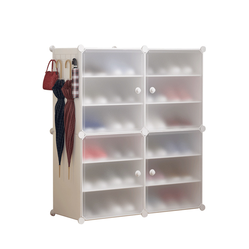 Factory Direct Supply Modern Multi-layer Household Shoe Cabinet Economical Dormitory Shoe Rack Storage Cabinet Plastic Combination Simple Shoe Cabinet