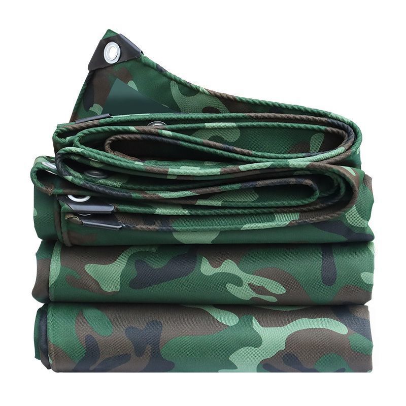 Camouflage canvas waterproof tarpaulin sun-proof rain cloth outdoor rain-proof cloth dust-proof oil cloth sun-proof Oxford cloth knife scraper