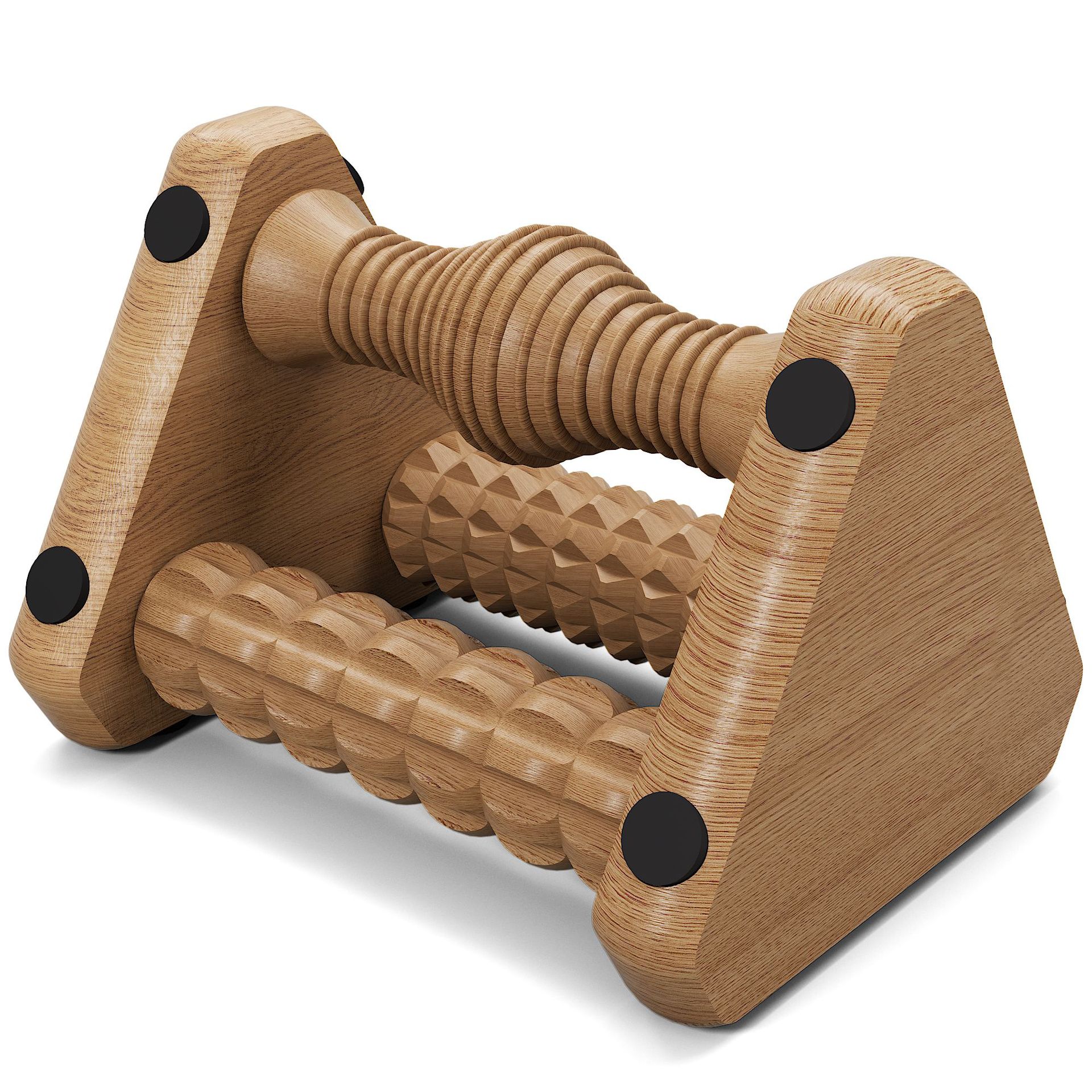 Three-Row Wooden Foot Massager Single Foot Foot Massage Round Wooden Shaft Round Rod Massager Roller Roller Foot Massager