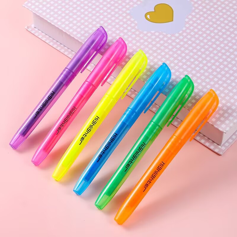 A large number of in stock stationery color highlighter water-based color pen student mark review good helper highlighter 6