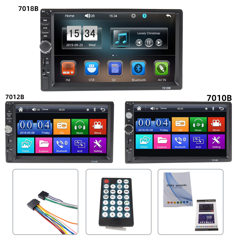 7inch Single and Dual Spindle Car Carplay Android Auto Bluetooth Mp5 Player Radio Car Mp4 Car Mp5
