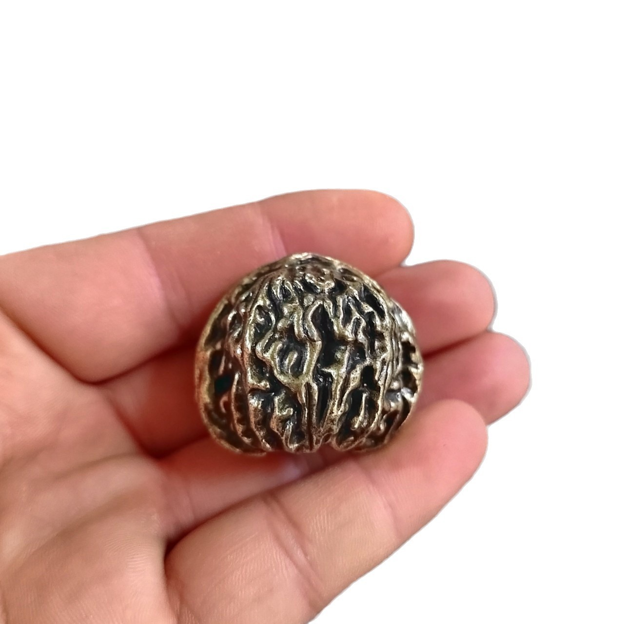 Zhongyi Walnut Solid Copper-Plated Handpiece Collection and Play Fitness Ornaments Home Desktop Tea Pet Wholesale Wrist