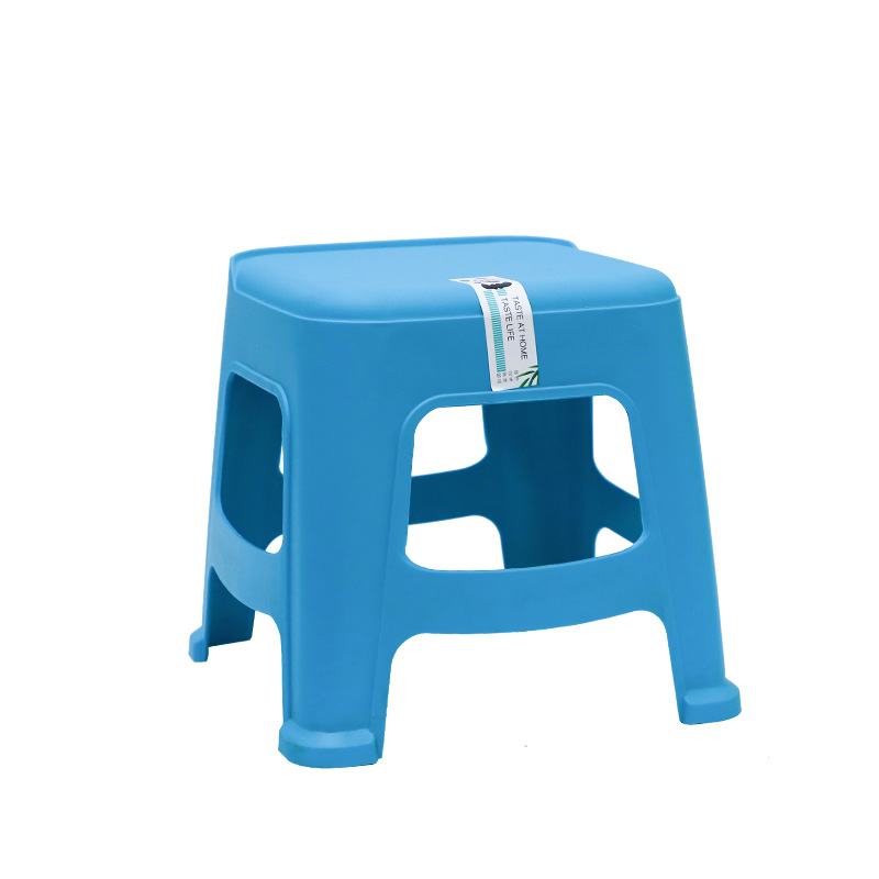 Factory wholesale household plastic small square stool dovetail stool color phoenix tail stool printable advertising plastic stool