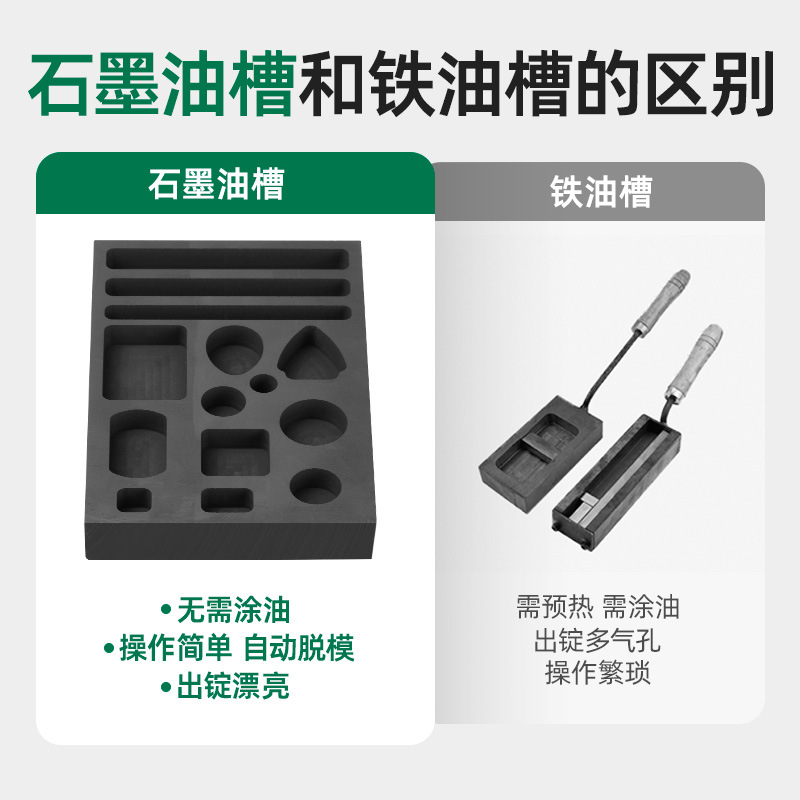 Long Strip Graphite Oil Tank No Matter Brand Water Drop Circular Groove Moving Groove Gold Silver Copper Aluminum Melting Groove Ingot Mold