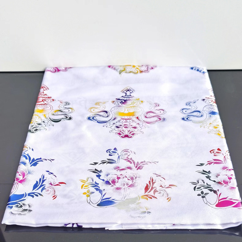 Factory Direct Sales of Five-Color Xizang and Mongolian Ceremonial High-End Gold-Stamped Prayer Scarves, Large Quantity, Preferential Price, Xizang Style