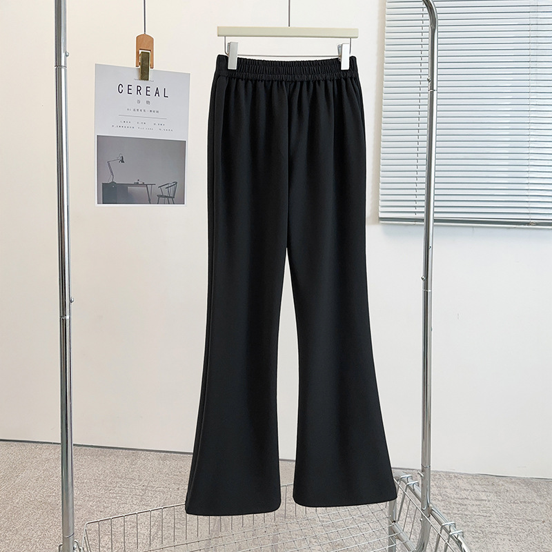 Early Spring Micro-pants Women's Plus Size Micro-suit Casual Pants New High Waist Slimming Narrow Flare Pants