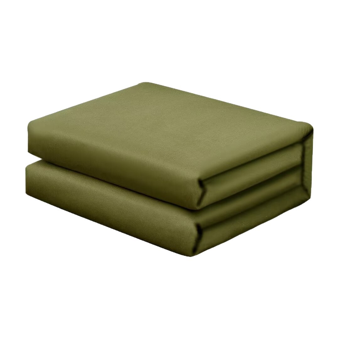 Military Training Student Dormitory Bedding Three-Piece Set Customized Thickened Pure Cotton Solid Color Quilt Suitable for Bunk Beds