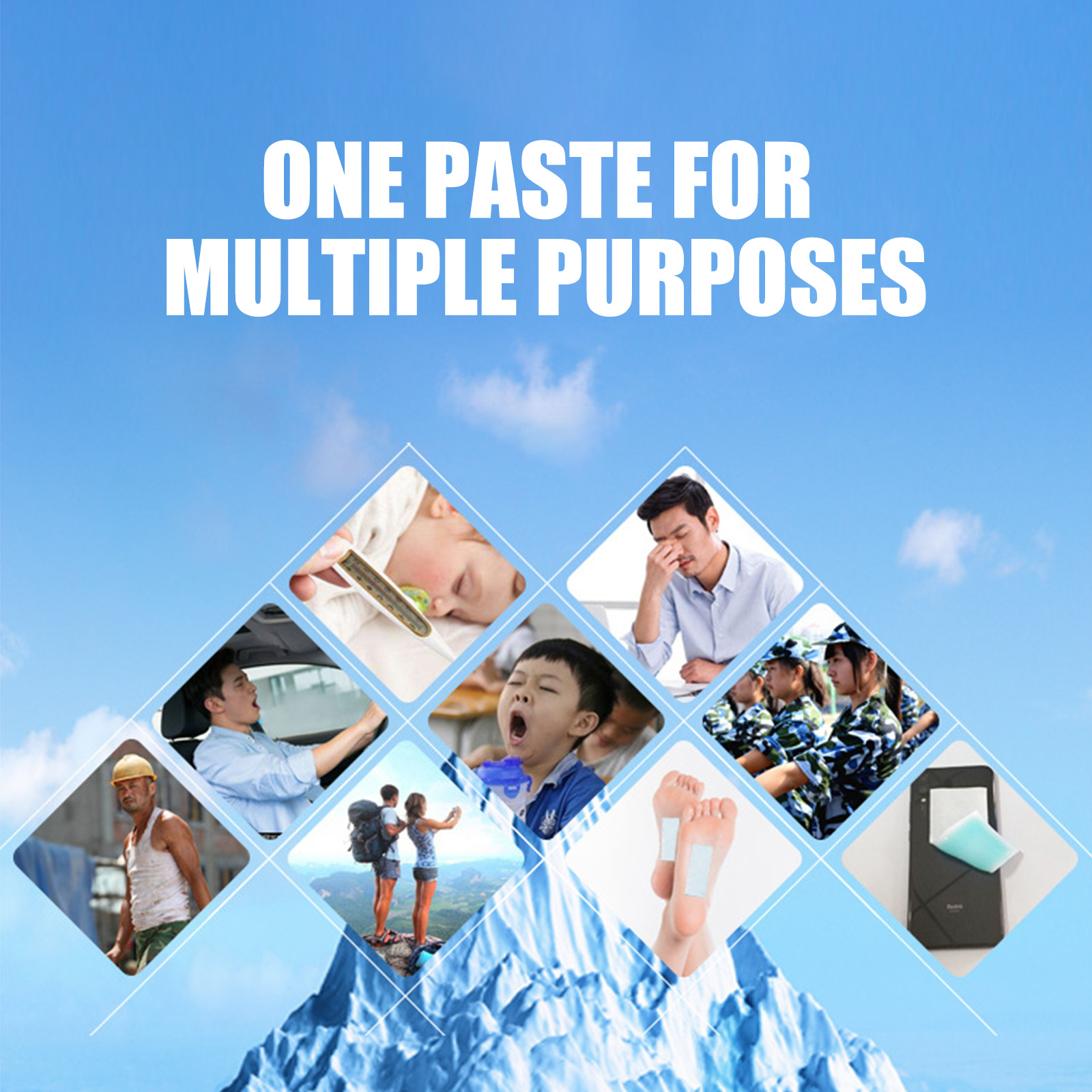 South Moon refreshing refreshing cooling paste refreshing hydrogel cartoon ice paste fast cooling paste