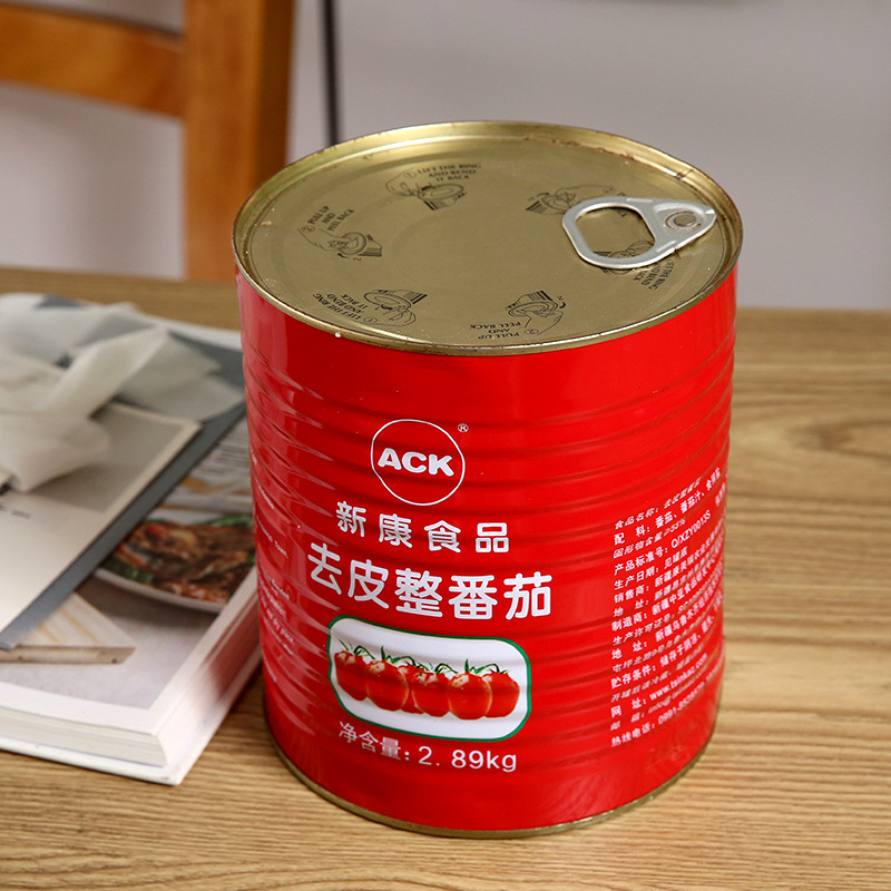 Xinkang Peeled Whole Tomatoes 2.89kg Xinjiang Origin Canned Tomato Sauce Whole Peeled Tomato Western Food Ingredients