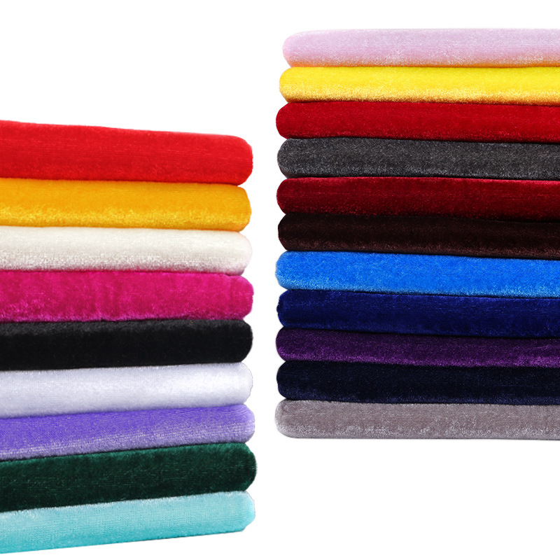 Wholesale Curtain Fabric Gold Velvet Fabric 150D Thickeneded Background Decorative Cloth Conference Tablecloth Curtain Blackout Fabric