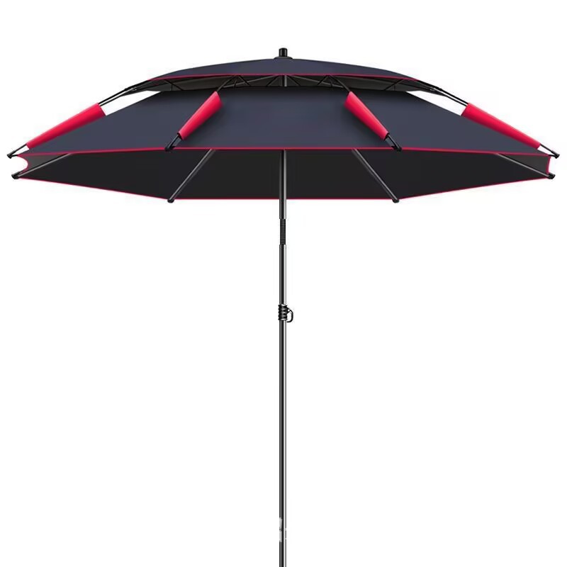 New Large Umbrella Sun Umbrella Outdoor Stall Commercial Sunshade Umbrella Durable Fishing Umbrella Sunscreen Rainproof Fishing Umbrella Large Umbrella