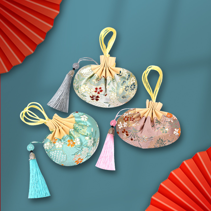 Chongyang Sachet, Hanfu Court Accessory, Tassel Neck Hanging Ornament, Scenic Spot Ancient Style Sachet, Car Hanging Ornament, Empty Sachet Wholesale, Brocade Pouch