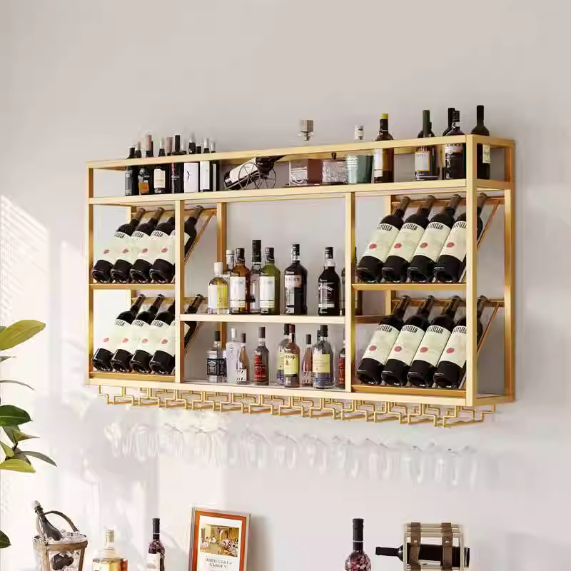 Cross-border Disassembly Wall-mounted Wine Rack Bar Table Red Wine Display Cabinet Storage Shelf Display Rack Wine Rack Red Wine Cabinet