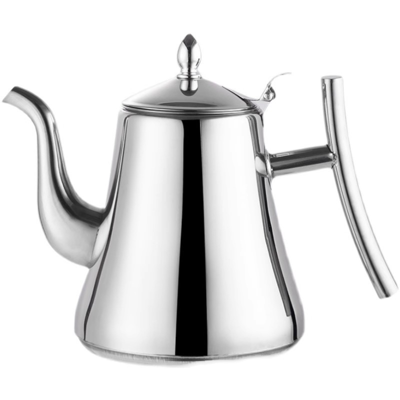 Thickened Stainless Steel Teapot Flower Teapot with Strainer Large Teapot for Induction Cooker Hotel Restaurant Boiling Kettle