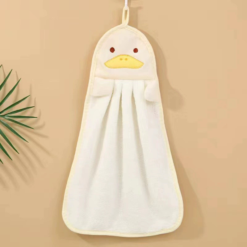 Hand Towel, Hanging Absorbent Towel, Hand Towel, Baby Hand Towel, Cute Penguin Duck, Skin-friendly and Soft for Kidsren