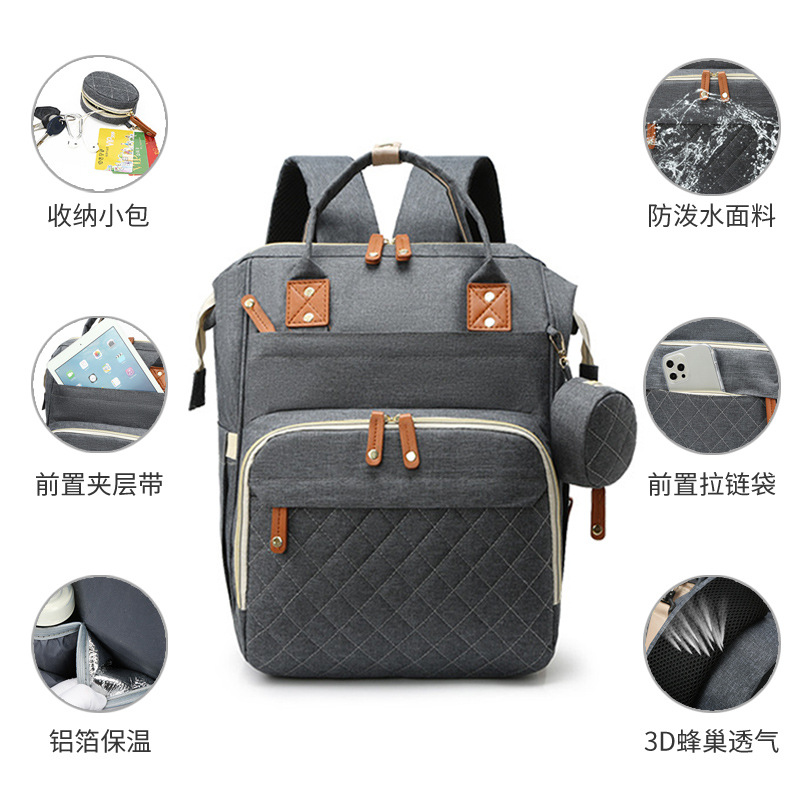 Large-capacity Mummy Bag Multi-functional Mother Storage Maternal and Baby Bag Thermal Insulation Milk Warehouse Outgoing Portable Mummy Backpack