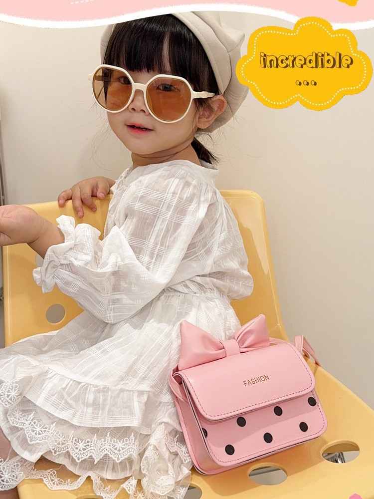 New Crossbody Bag Mini Kidsren's Butterfly Fashion Shoulder Pu Chain Bag Cute Family Shoulder Bag Handbag for Women