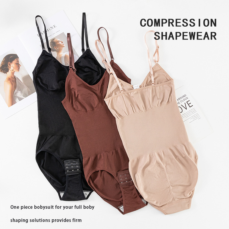 Cross-border One-piece Shaping Clothes Women's Abdominal Pants Open-piece Hip Shaping Sling Underwear Elastic Belly Body-fitting Puff