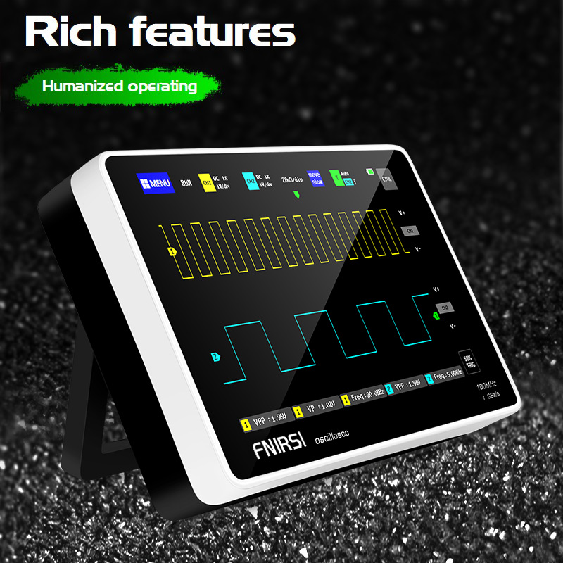 New FNIRSI 1013D dual-channel digital touch tablet oscilloscope 100m bandwidth 1GS sampling rate