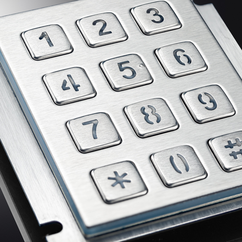 Metal Industrial Waterproof Numeric Keypad Self-service Vending Machine Stainless Steel Keyboard Building Access Control Backlit Keyboard