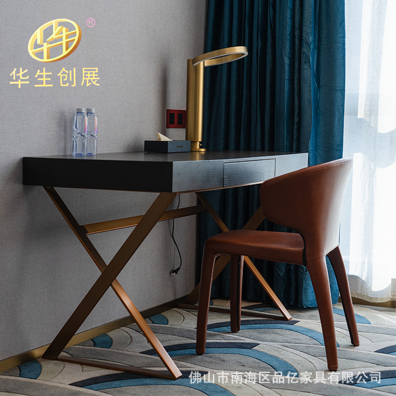 Manufacturer Wholesale Hotel Room Complete Set Furniture Wardrobe Sofa Round Table Chair Modern Simple Bed Cabinet Bedside Table