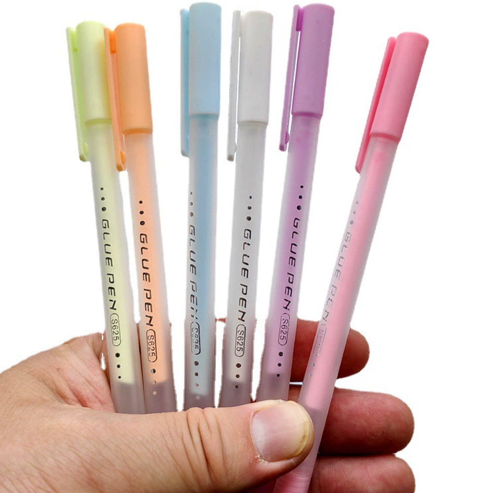 Dot Glue Wholesale Journal Tape Pen-Shaped Glue Children's Craft Quick-Drying Glue Student Creative Pen Journal Colorful