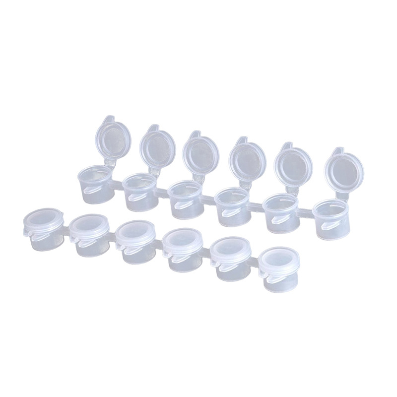 6-Piece Acrylic Paint Empty Box Wholesale Gouache Watercolor Filling Plastic Box Palette Box Digital Oil Paint Box