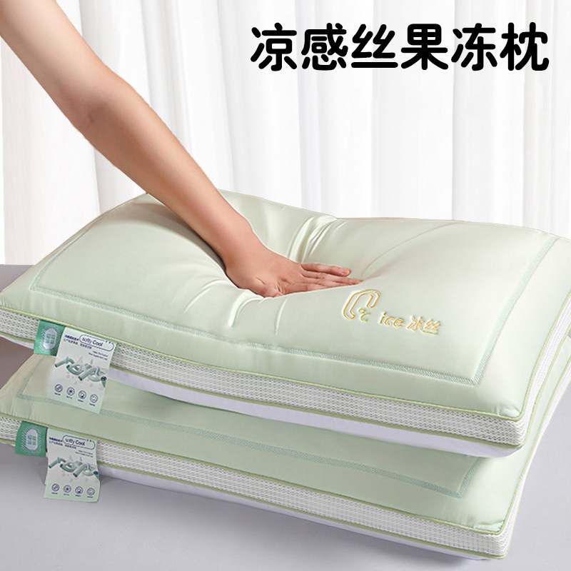 Летняя охлаждающая подушка из шелка для мужчин и женщин, защита шейного отдела, помощь в сне, оптовая продажа