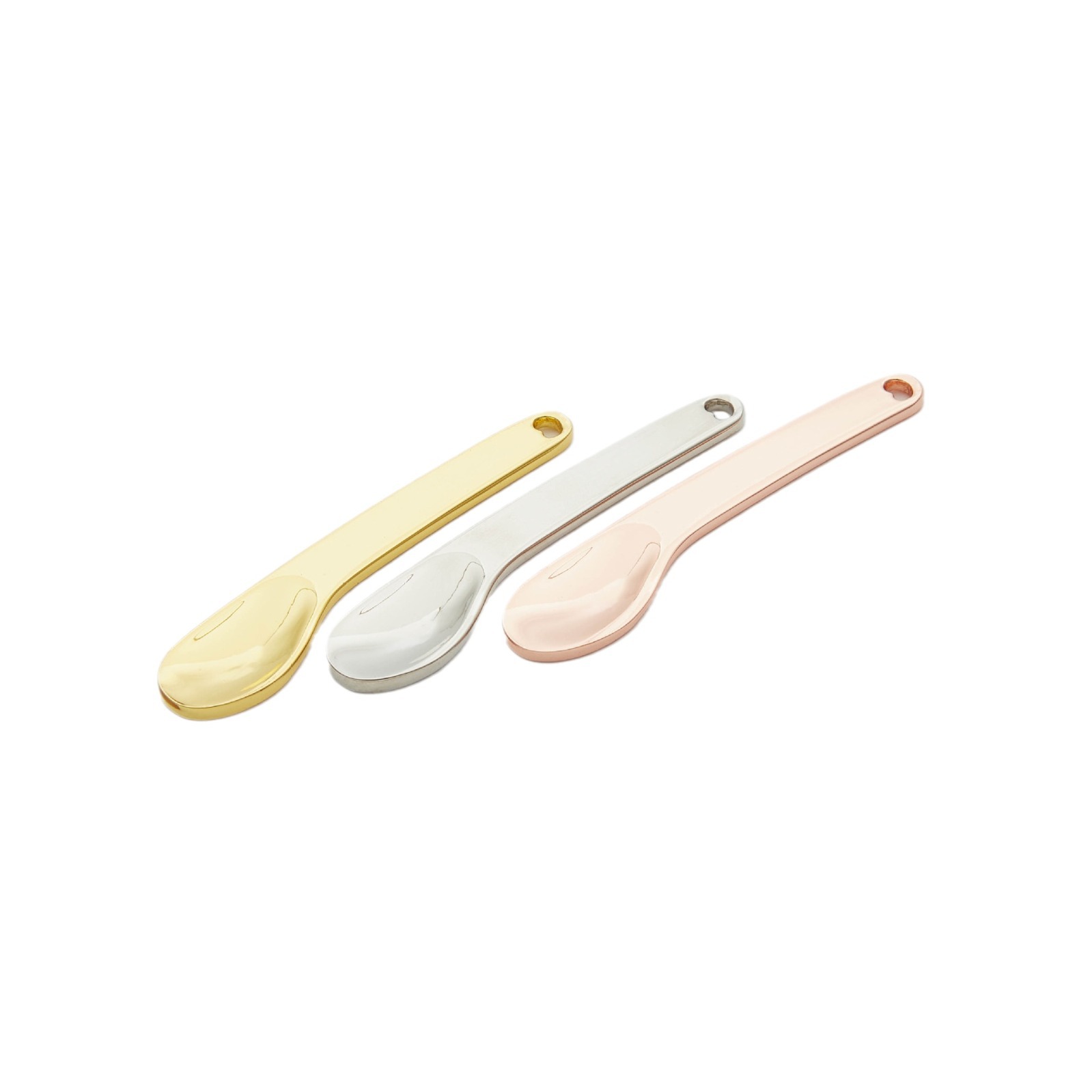 Eye Cream Digging Spoon Zinc Alloy Printable logo Mini Small Cosmetic Spoon Metal Eye Cream Stick Face Cream Spoon