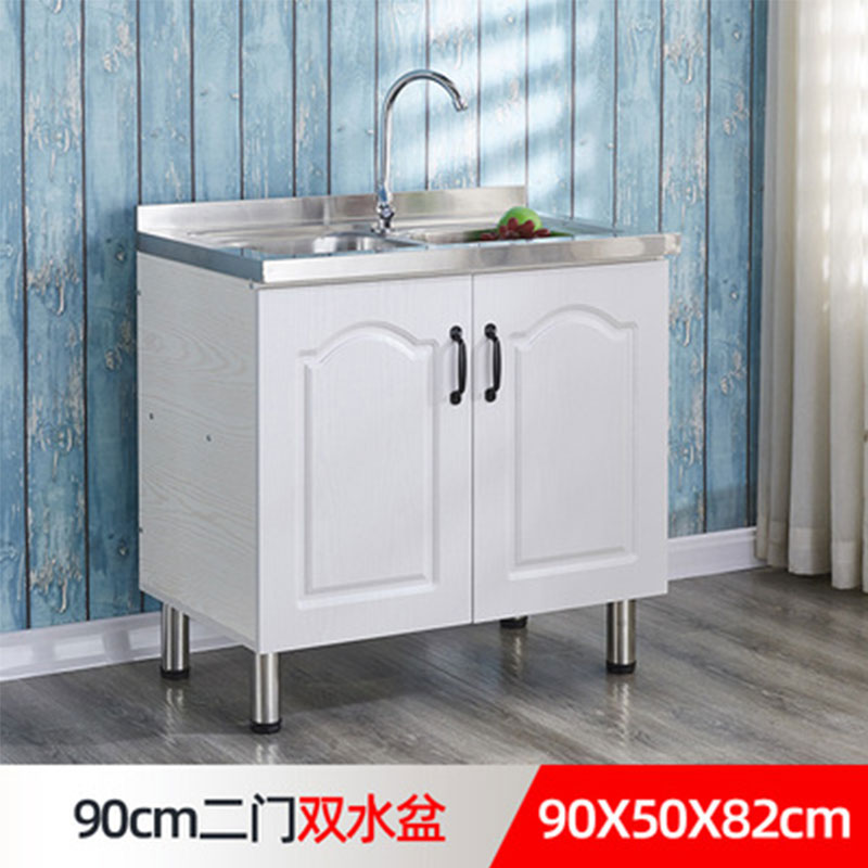 # N5 Simple Stainless Steel Cabinet Kitchen Cabinet Stove Cabinet Integrated Rental Kitchen Cabinet Home Storage Cabinet