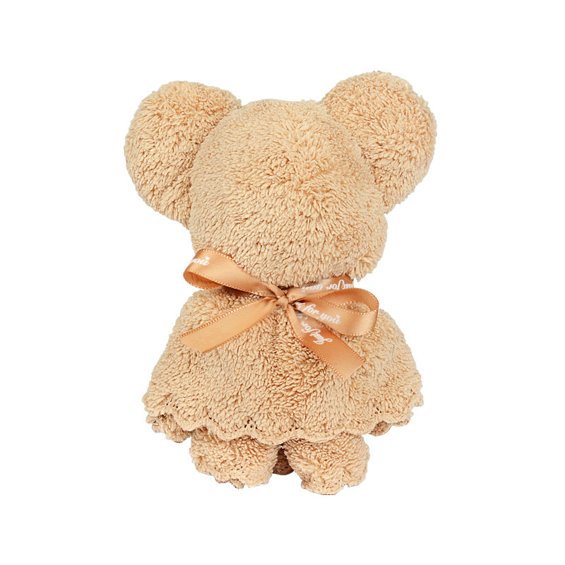 Soft and Cute Coral Velvet Towel, Bear-Shaped Souvenir, Wedding, Kidsren's Festival, Kindergarten Opening Promotion Gift