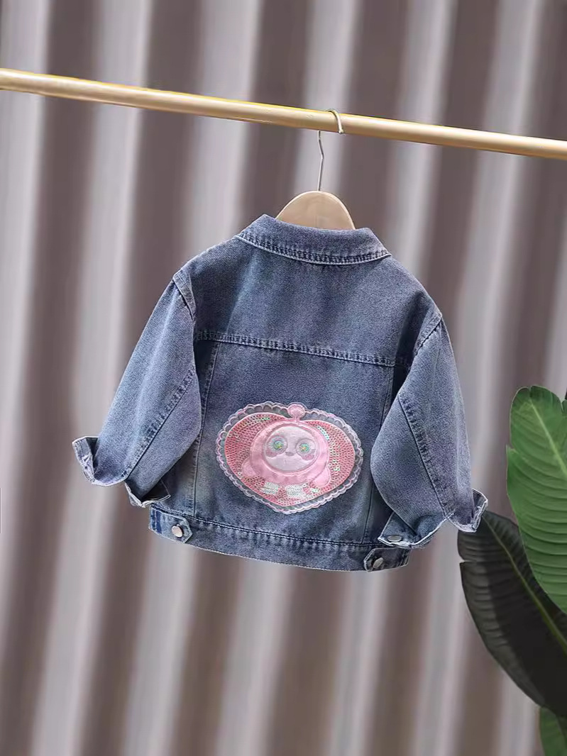 Girl's Little Rabbit Denim Coat Autumn 2025 New Fashionable Children's Baby Autumn Loosen Coat