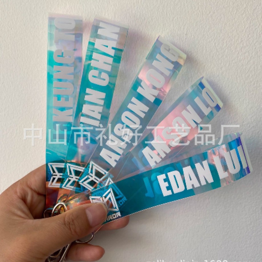 Customized Laser Mobile Phone Chain Pvc Mobile Phone Lanyard with Pictures, Colorful Mobile Phone Pendant, Laser Wrist Strap, Mobile Phone Lanyard