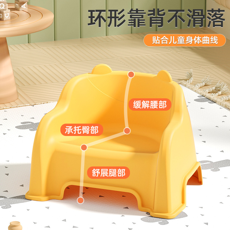 Small Stool, Household Bench, Small Chair with Backrest, Stacking Stool, Living Room Ultra-Short Plastic Small Stool