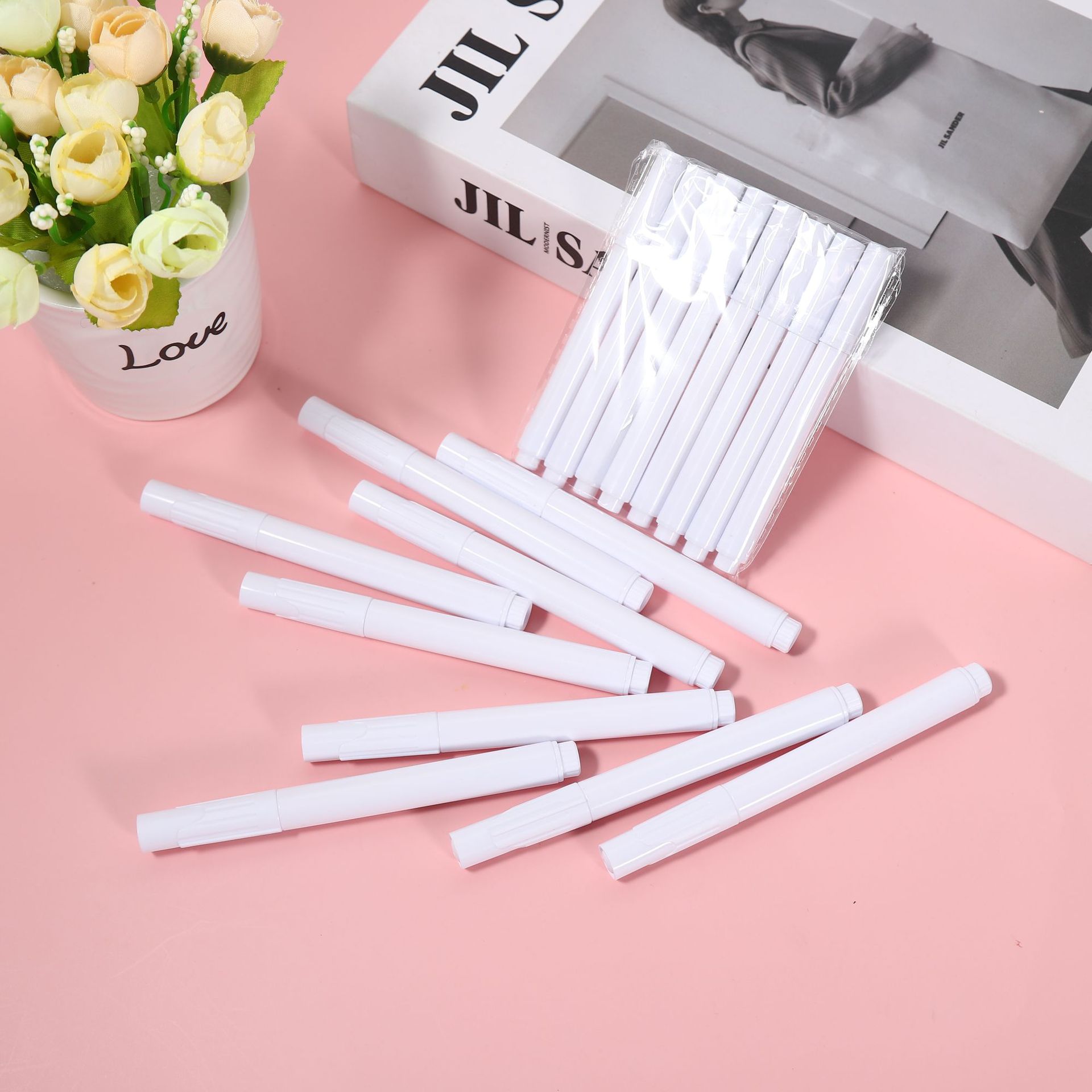 Белый жидкий мелок для белой доски, LED флуоресцентный маркер для детей