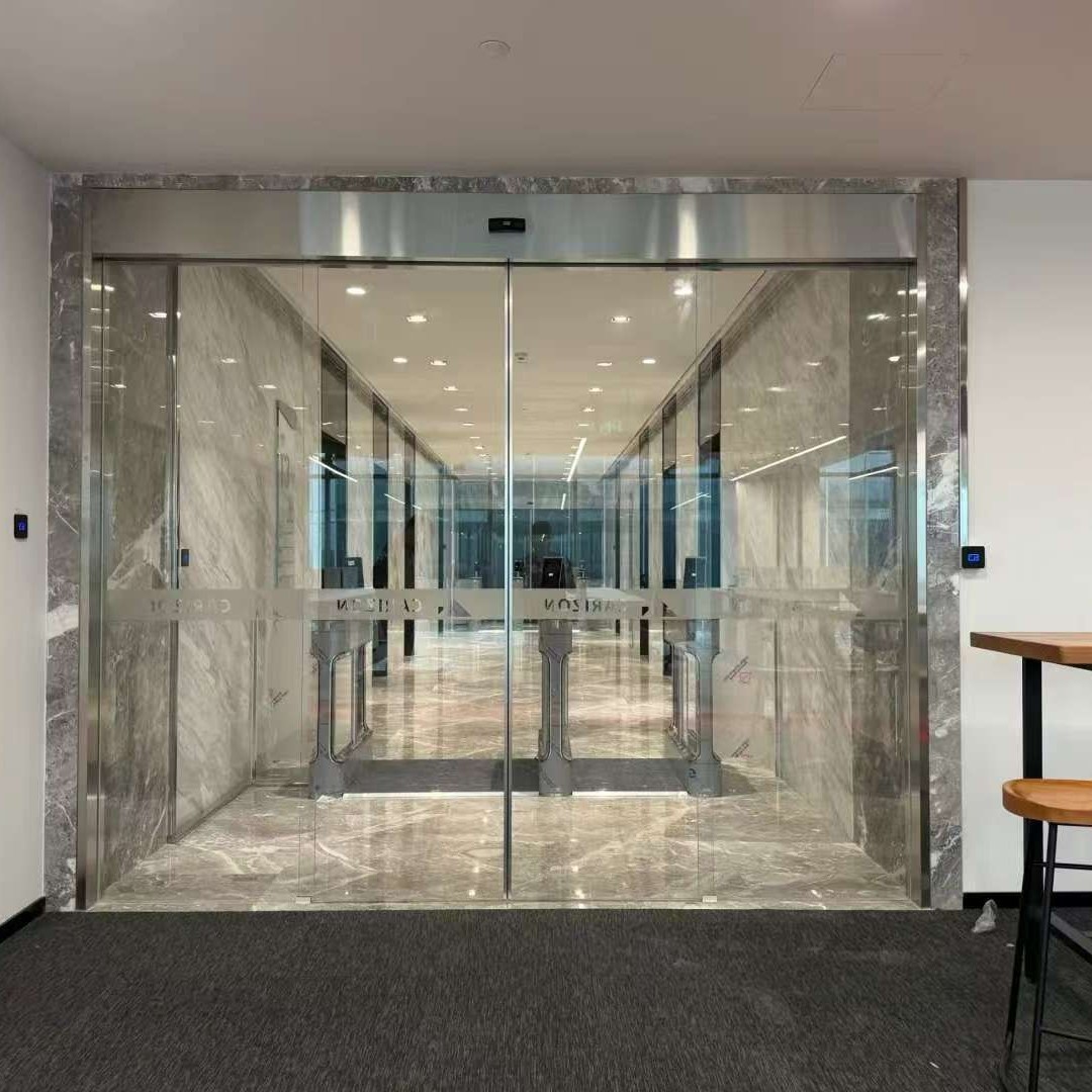 Automatic Sensor Door Jml55 Automatic Door Hotel Shop Electric Door Glass Sliding Silent European Style Stainless Steel