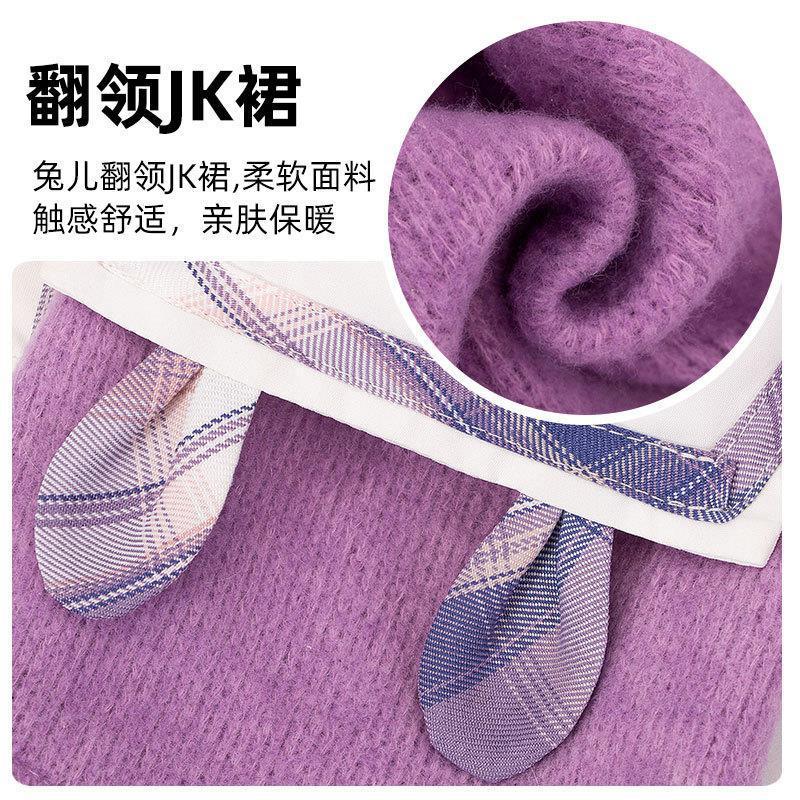 New autumn and winter warm cat JK College sweet style puppy dress pet two-legged skirt dog clothes