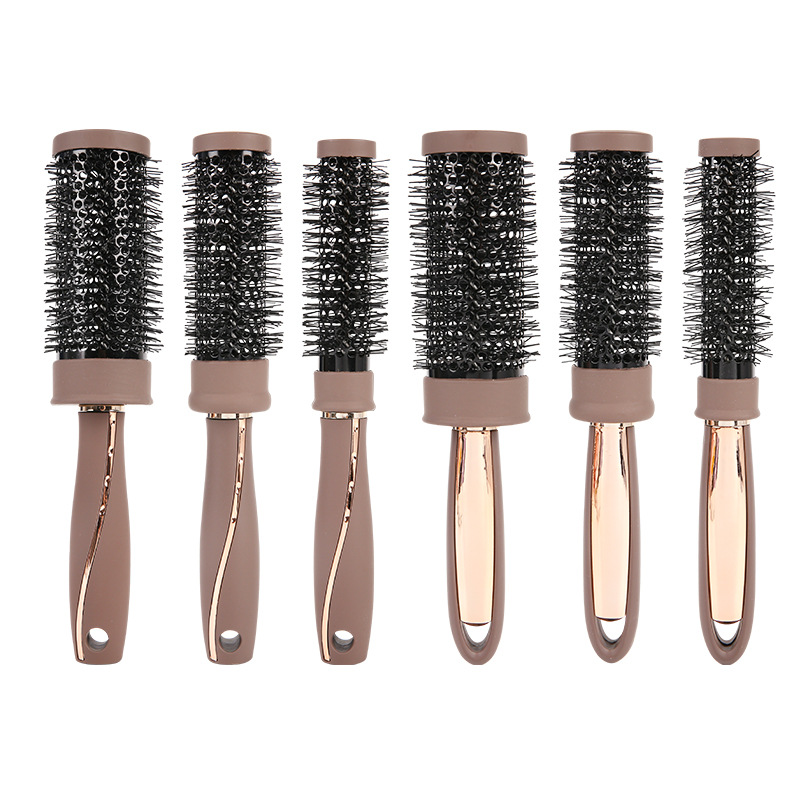 Aluminum Tube Hairdressing Comb, Foreign Curly Hair Comb, High Temperature Styling Comb, Air Cushion Comb Set, Multi-Size Roller Comb Customization