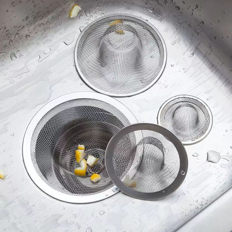 Large, medium and small 5cm/7cm/9cm/11cm straw hat net floor drain leftovers stainless steel sink filter