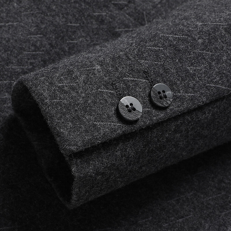 Autumn and winter new sheep wool suit suit slim suit business casual men's suit gray pullover