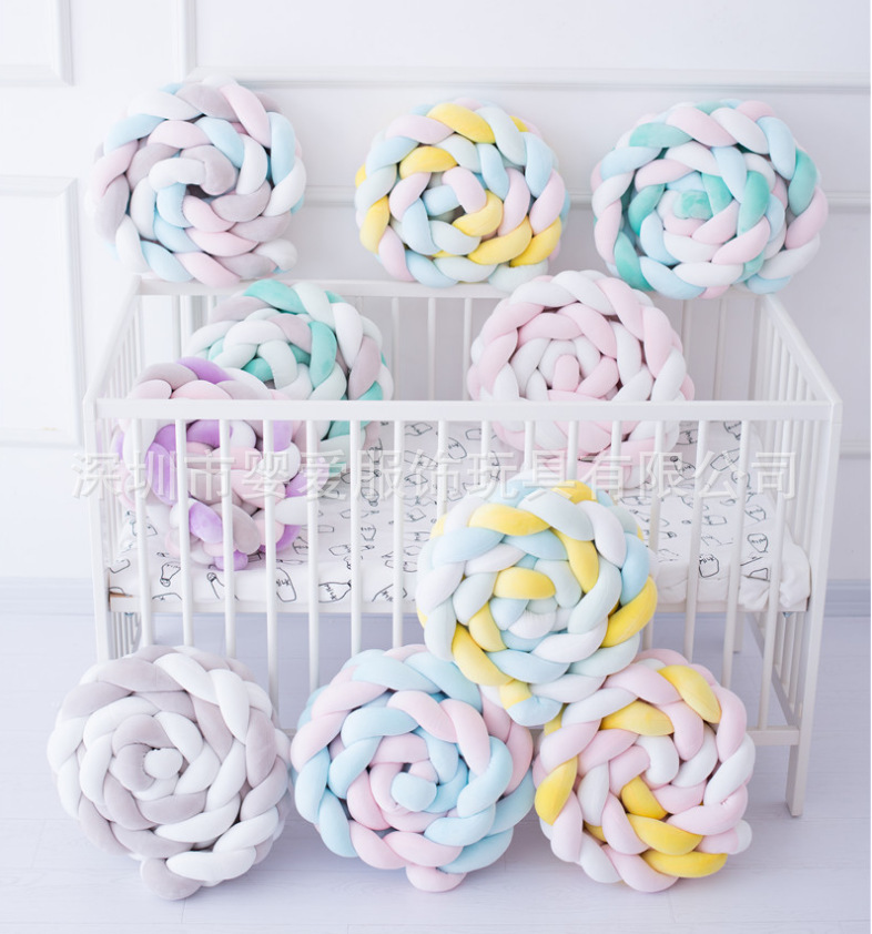 Baby Bed Circumference INS Danish Woven Three-strand Braid Children's Anti-collision Bed Circumference Guardrail Customized Maternal and Infant Products