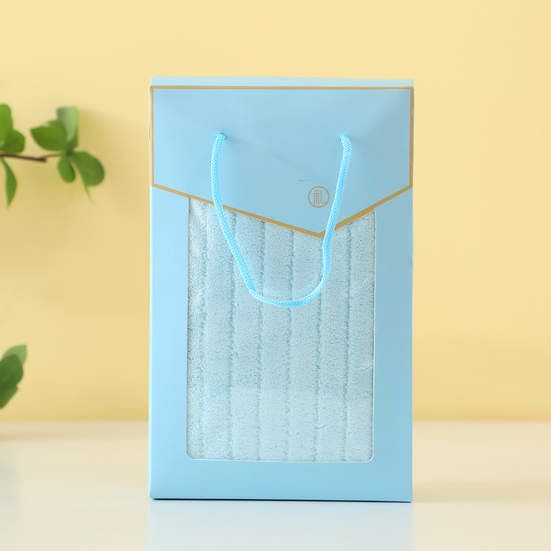 Factory Wholesale Coral Fleece Towel Gift Box Set, High-Density, Absorbent, Thickened Face Towel, Opening Event, Wedding Favor