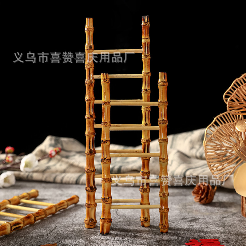 Мини лестница, бамбуковая, для украшения, ступенька