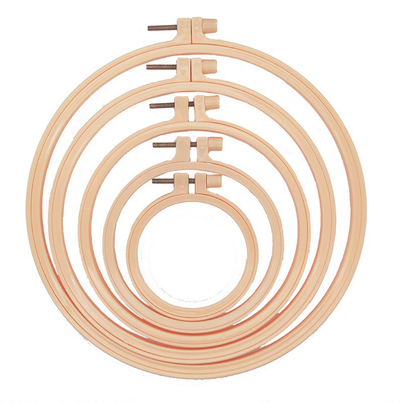 Imitation bamboo embroidery ring embroidery diy plastic embroidery cross-stitch embroidery ring adjustable support fabric embroidery wholesale