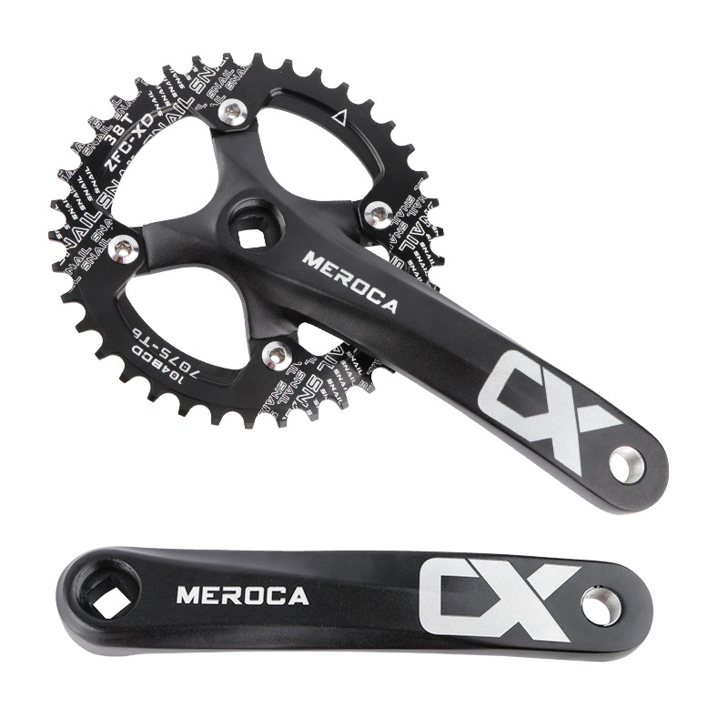 MEROCA mountain bike tooth plate 104BCD square hole crank 8/9/10/11 speed positive and negative tooth modified single plate