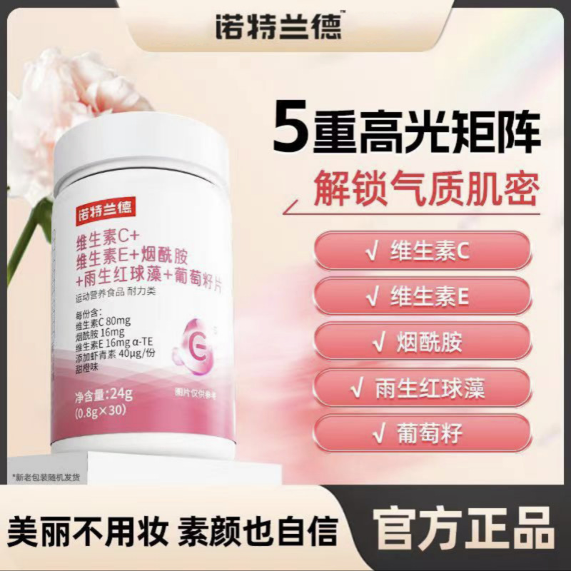 Таблетки витамина C, E, ниацинамида и астаксантина Notlandwei, 30 капсул, официальный аутентичный продукт