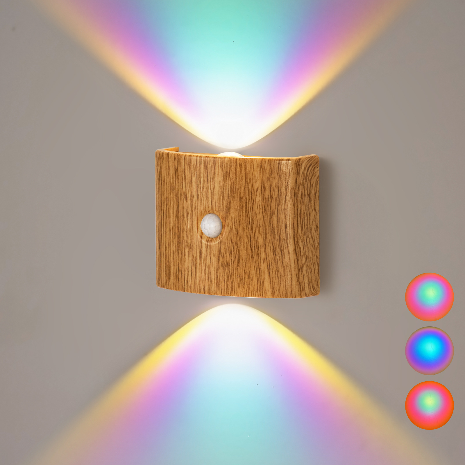 Светильник LED с инфракрасным датчиком, настенный светильник для коридора и входа, без отверстий, с батарейным питанием