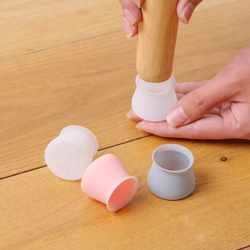 Quiet Table and Chair Foot Pad Non-slip Table and Chair Foot Cover Thickened Universal Wear-resistant Stool Table Leg Stool Foot Silicone Protective Cover