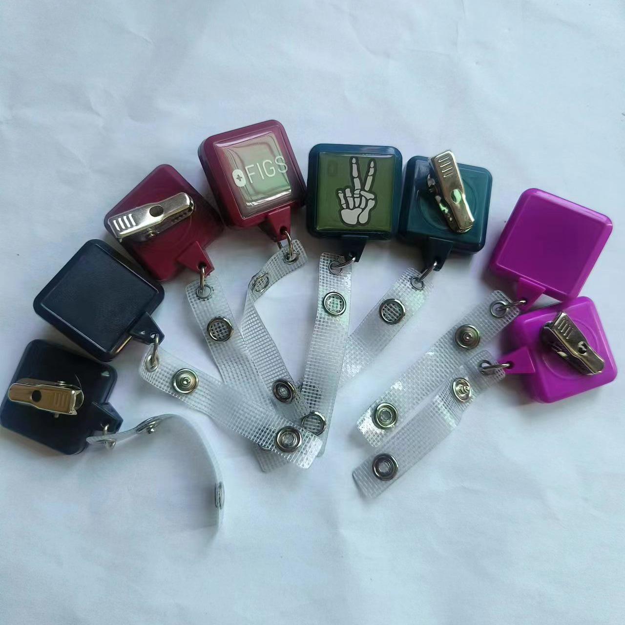 Factory wholesale easy-pull buckle card holder lanyard badge square chest card telescopic buckle easy-pull buckle certificate wholesale